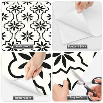 MORCART Peel and Stick Vinyl Floor Tiles - 20PCS