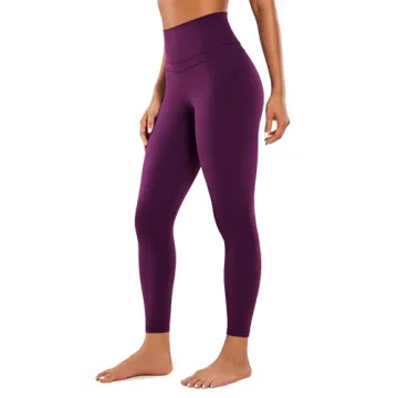 CRZ YOGA Womens Naked Feeling Workout 7/8 Yoga Leggings - 25 Inches High Waist Tight Pants Plum Mage...