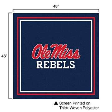 College Flags & Banners Co. Ole Miss Navy Logo Tablecloth or Table Overlay