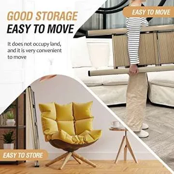 HBTower 3 Step Ladder, Aluminum Ladder, Folding Step Stool for Adults, 330LBS Capacity Sturdy& Portable Ladder for Home Kitchen Library Office, Gold