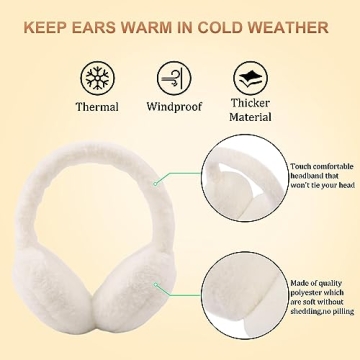 PESAAT Fluffy Ear Muff for Kids and Women Winter Warmers