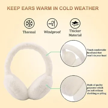 PESAAT Fluffy Ear Muff for Kids and Women Winter Warmers