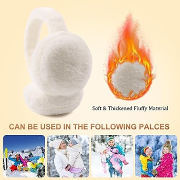 PESAAT Fluffy Ear Muff for Kids and Women Winter Warmers