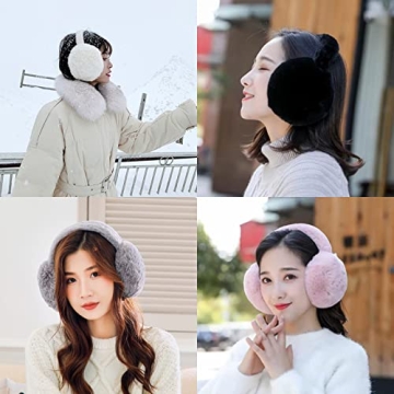PESAAT Fluffy Ear Muff for Kids and Women Winter Warmers