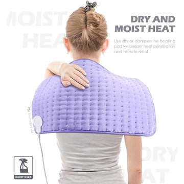 Heating Pad for Back Pain Cramps Relief - Electric Heating Pad for Neck/Shoulder/Muscle Pain - 6 Heat Settings, Auto Off, Moist Heat Options, Machine Washable, Christmas Gifts for Women,Mom,Sister -XL