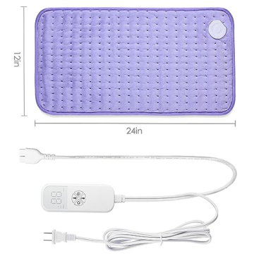 Heating Pad for Back Pain Cramps Relief - Electric Heating Pad for Neck/Shoulder/Muscle Pain - 6 Heat Settings, Auto Off, Moist Heat Options, Machine Washable, Christmas Gifts for Women,Mom,Sister -XL