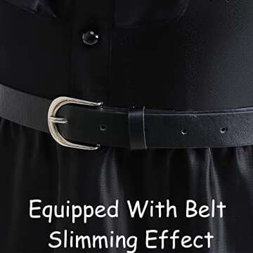 VORLITS Girls Black Halloween Costume Dress with Accessories