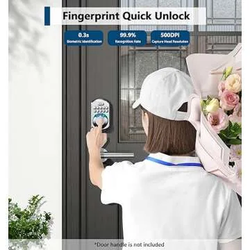 TEEHO TE002 Smart Fingerprint Door Lock with Keyless Entry