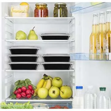 Ez Prepa 15 Pack Meal Prep Containers - Stackable, Safe, Versatile