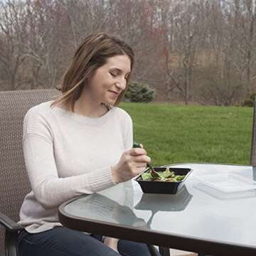 Ez Prepa [15 Pack 28oz Single Compartment Meal Prep Containers with Lids - Food Storage Containers Bento Box, Lunch Containers, Microwavable, Freezer, and Dishwasher Safe, Food Containers