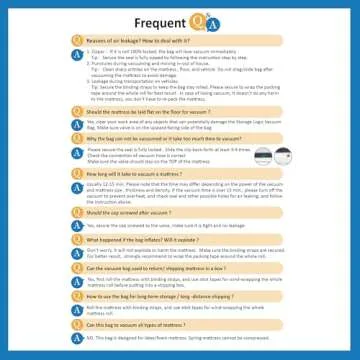 Queen Full Foam Mattress Vacuum Bag for Easy Moving