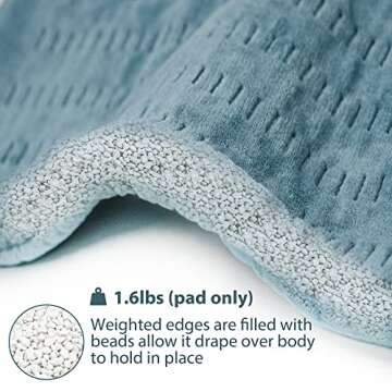 Weighted Heating Pad Fast Heated Technology for Back/Waist/Abdomen/Shoulder/Neck Pain and Cramps Rel...