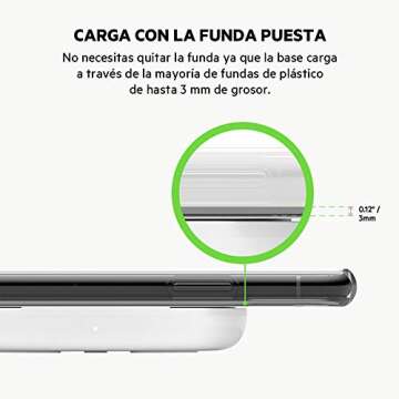 Belkin 15W Boost Charge Induction Charger (Qi Certified Wireless Charger for iPhone, AirPods, Samsung, Google and More, AC Adapter Included, White)