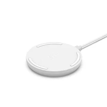 Belkin 15W Boost Charge Induction Charger (Qi Certified Wireless Charger for iPhone, AirPods, Samsung, Google and More, AC Adapter Included, White)