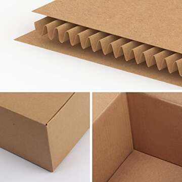 Edenseelake 40 Pack 7x5x5 inches Shipping Boxes Small Cardboard Boxes, Brown