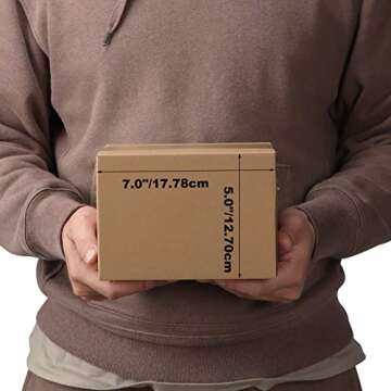 Edenseelake 40 Pack 7x5x5 inches Shipping Boxes Small Cardboard Boxes, Brown