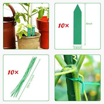Augshy Moss Pole, 27 Inch Moss Poles - 2Pcs 17 Inch Plant Stakes Moss Sticks for Monstera Indoor Creepers Plant Support Extension Climbing Plants