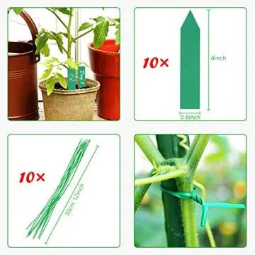 Augshy Moss Pole, 27 Inch Moss Poles - 2Pcs 17 Inch Plant Stakes Moss Sticks for Monstera Indoor Creepers Plant Support Extension Climbing Plants