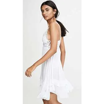 Free People Women's Adella Slip Dress, White, M