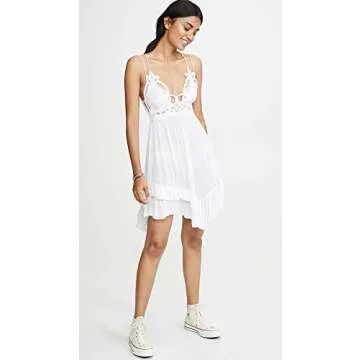 Free People Women's Adella Slip Dress, White, M