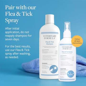 Veterinary Formula Flea and Tick Shampoo for Dogs and Cats, 16 oz