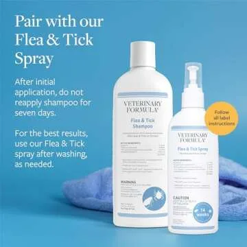 Veterinary Formula Flea and Tick Shampoo for Dogs and Cats, 16 oz