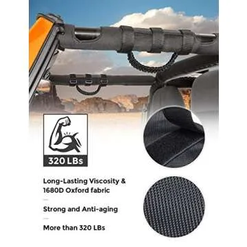 JOYTUTUS Grab Handles for Gladiator & Wrangler - 4 Pack