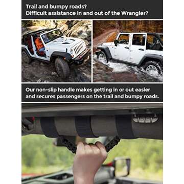 JOYTUTUS Grab Handles for Gladiator & Wrangler - 4 Pack