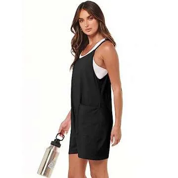 Caracilia Women's Summer Casual Rompers with Pockets