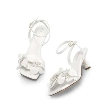 Elegant DREAM PAIRS Flower Heels for Weddings