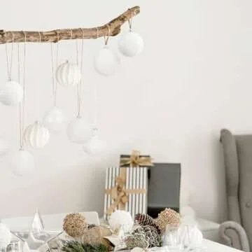 KI Store White Christmas Ball Ornaments 20pcs 3.15-Inch