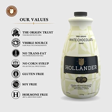 Hollander White Chocolate Sauce for Coffee Lovers