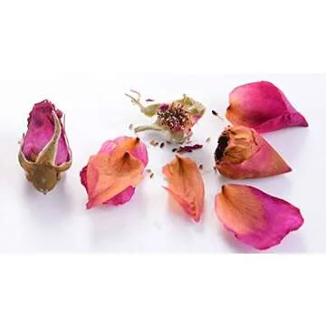 TooGet Fragrant Natural Red Rose Buds Rose Petals Organic Dried Flowers Wholesale, Culinary Food Grade - 8 OZ