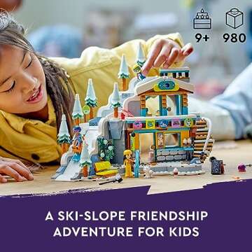 LEGO Friends Holiday Ski Slope and Café 41756 Building Toy Set, Creative Fun for Ages 9+ with 3 Min...