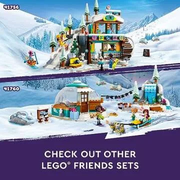 LEGO Friends Holiday Ski Slope Café Set for Ages 9+