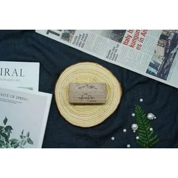 Tinnberlohas Wooden Wedding Ring Box – Slim Vintage Ring Box for Proposal Engagement Ceremony – Double Engraved Rustic Ring Bearer Box Anniversary Birthday Gift Ideas (The Adventure Begins)