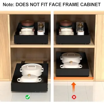 HIKITMATE Pull Out Cabinet Organizer for Easy Kitchen Storage