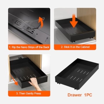 HIKITMATE Pull Out Cabinet Organizer for Easy Kitchen Storage