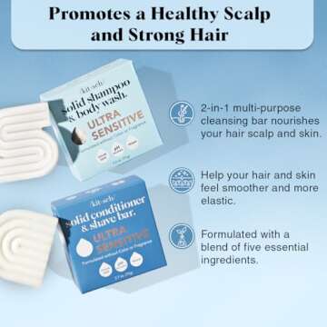 Kitsch 2-in-1 Ultra Sensitive Shampoo & Body Wash Bar for Hair & Skin