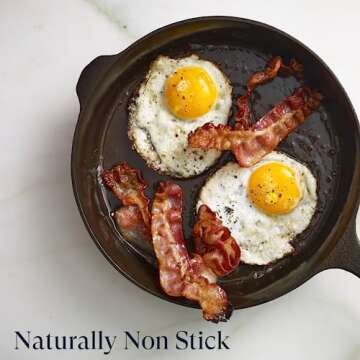 Field Company No.8 Cast Iron Skillet, 10 ¼ inches—Smoother, Lighter, Made in USA, Vintage Style, Preseasoned