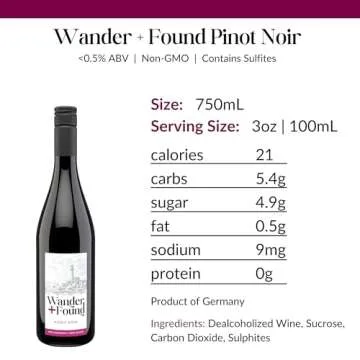 Wander + Found Non-Alcoholic Pinot Noir, Award Winning Red Wine
