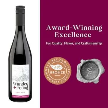 Wander + Found Non-Alcoholic Pinot Noir, Award Winning Red Wine