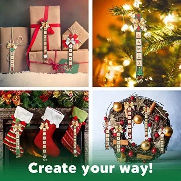 Personalized Scrabble Ornament Craft Kit for Christmas