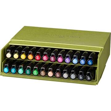 Faber-Castell Art & Graphic Pitt Artist Pen Brush India Ink Pen, Multicoloured, Studio Box Of 24, Fo...