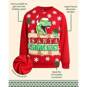 Quad Seven Boys' Ugly Christmas Sweater - Fleece Novelty