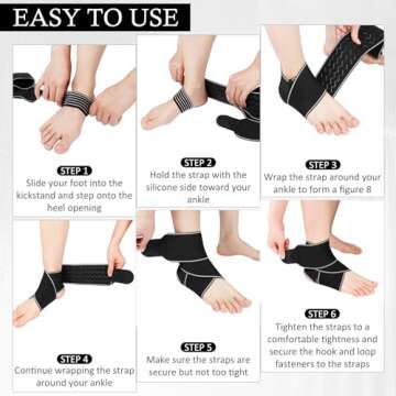 KTSAY Ankle Brace Adjustable Compression for Pain Relief