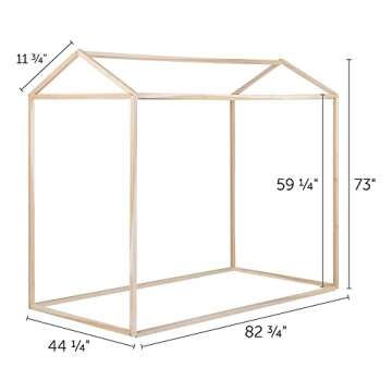 South Shore Sweedi Natural Poplar Twin House Bed
