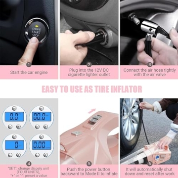 VARSK 4-in-1 Car Vacuum and Tire Inflator