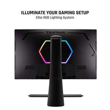 ViewSonic ELITE XG270QG 27 Inch 1440p 1ms 165Hz Gaming Monitor with GSYNC, IPS Nano Color, Elite Design Enhancements and Advanced Ergonomics for Esports