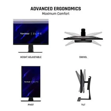 ViewSonic ELITE XG270QG 27 Inch 1440p 1ms 165Hz Gaming Monitor with GSYNC, IPS Nano Color, Elite Design Enhancements and Advanced Ergonomics for Esports